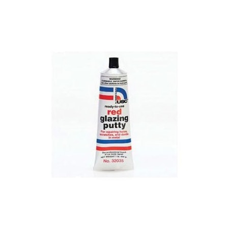 Us Chemical & Plastics 1K Red Glaze Putty, Tube 32035.16